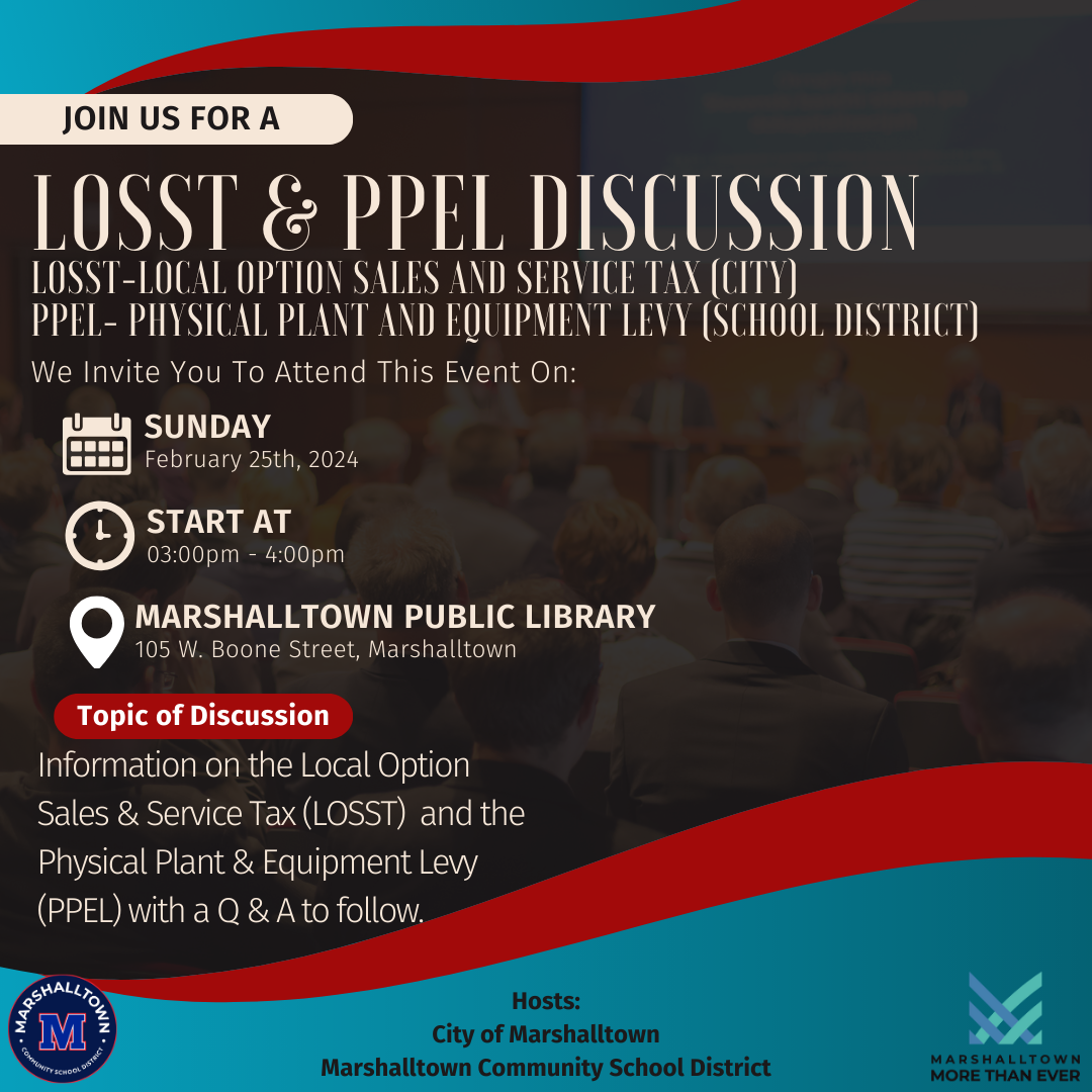 LOSST and PPEL Discussion on February 25 from 3-4pm in the library's Community Meeting Rooms