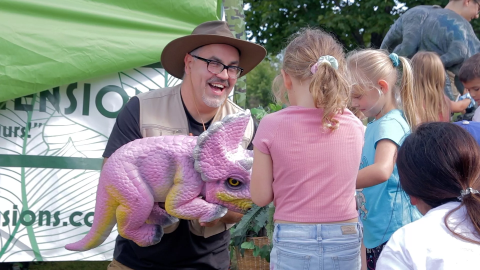 Pink Stegosaurus Puppet